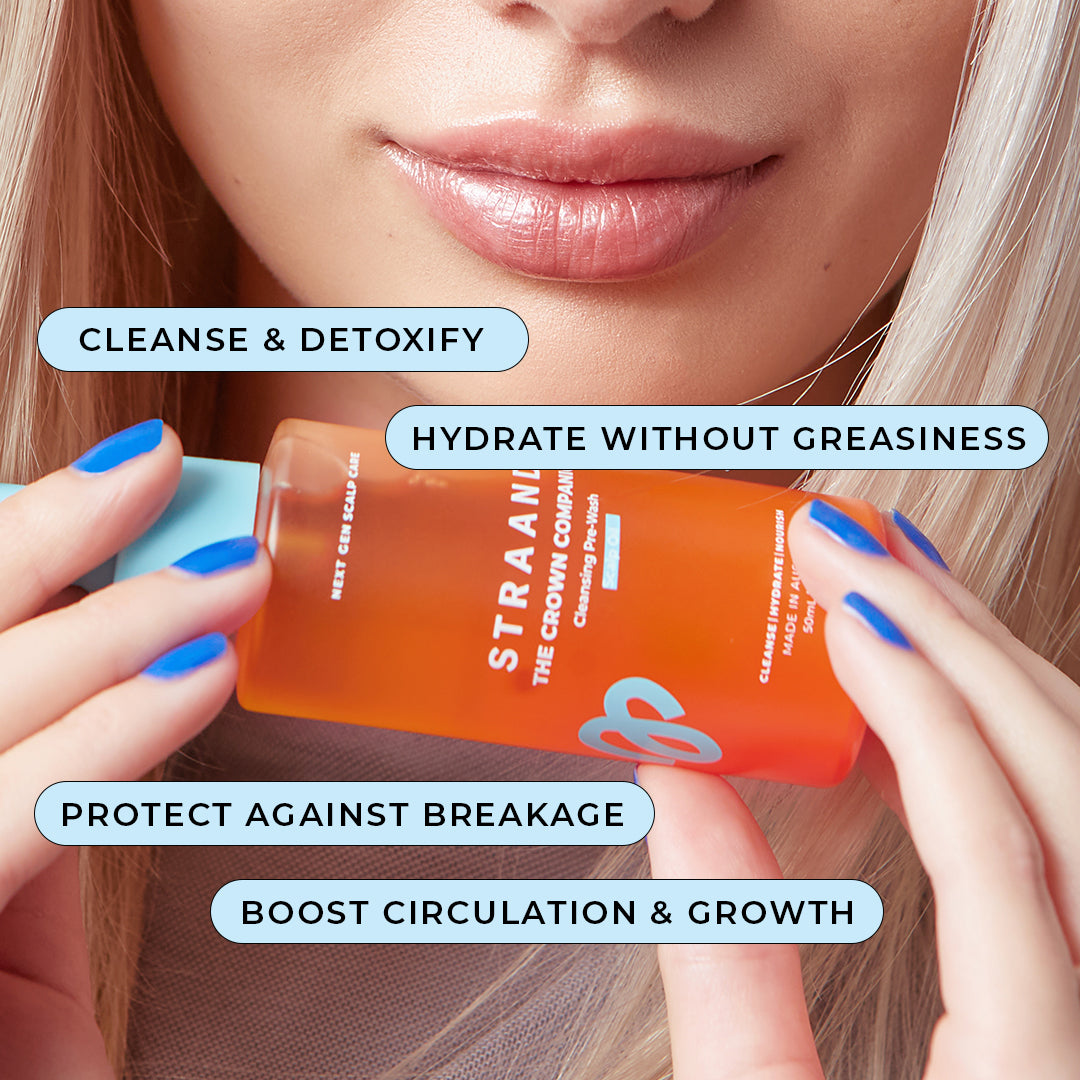 Crown Companion Cleansing Pre-Wash Scalp Oil benefits - cleanse & detoxify, hydrate without greasiness, protect against breakage, boost circulation & growth